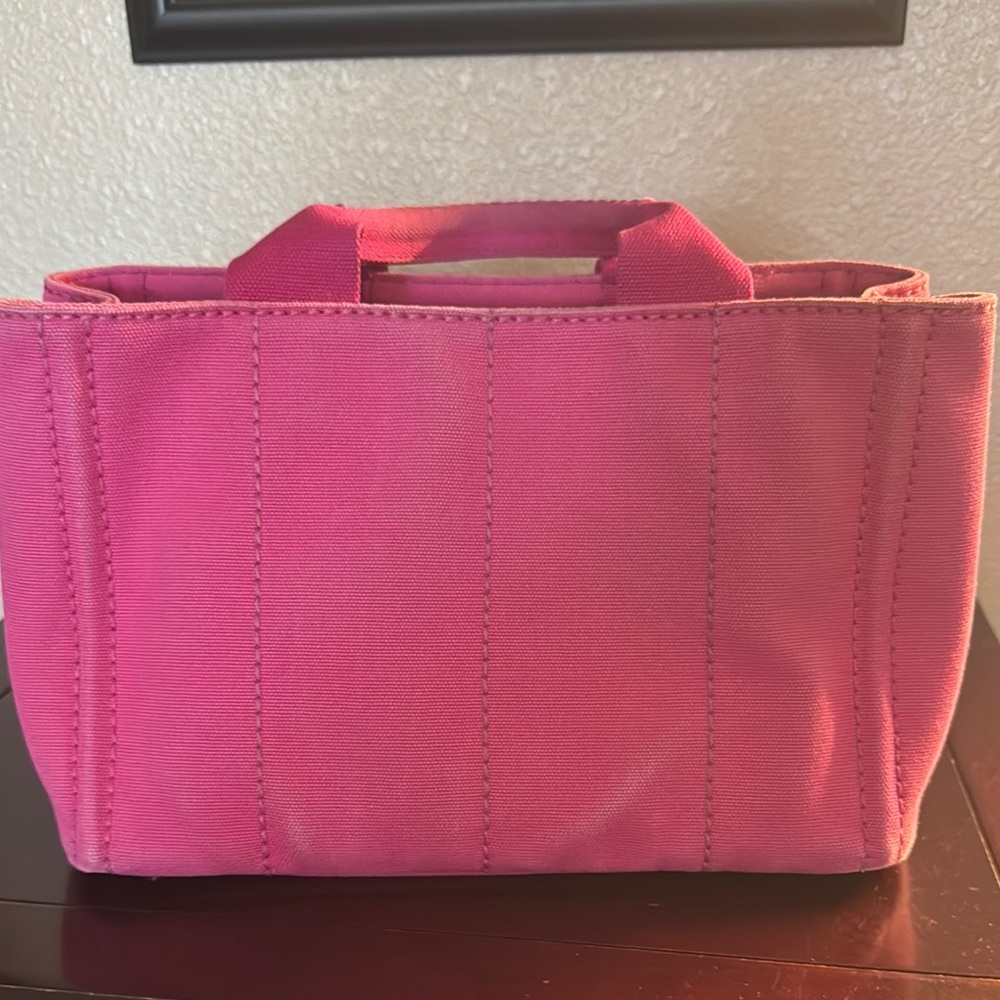 Prada Pink Canvas Tote Bag - Picture 2 of 9